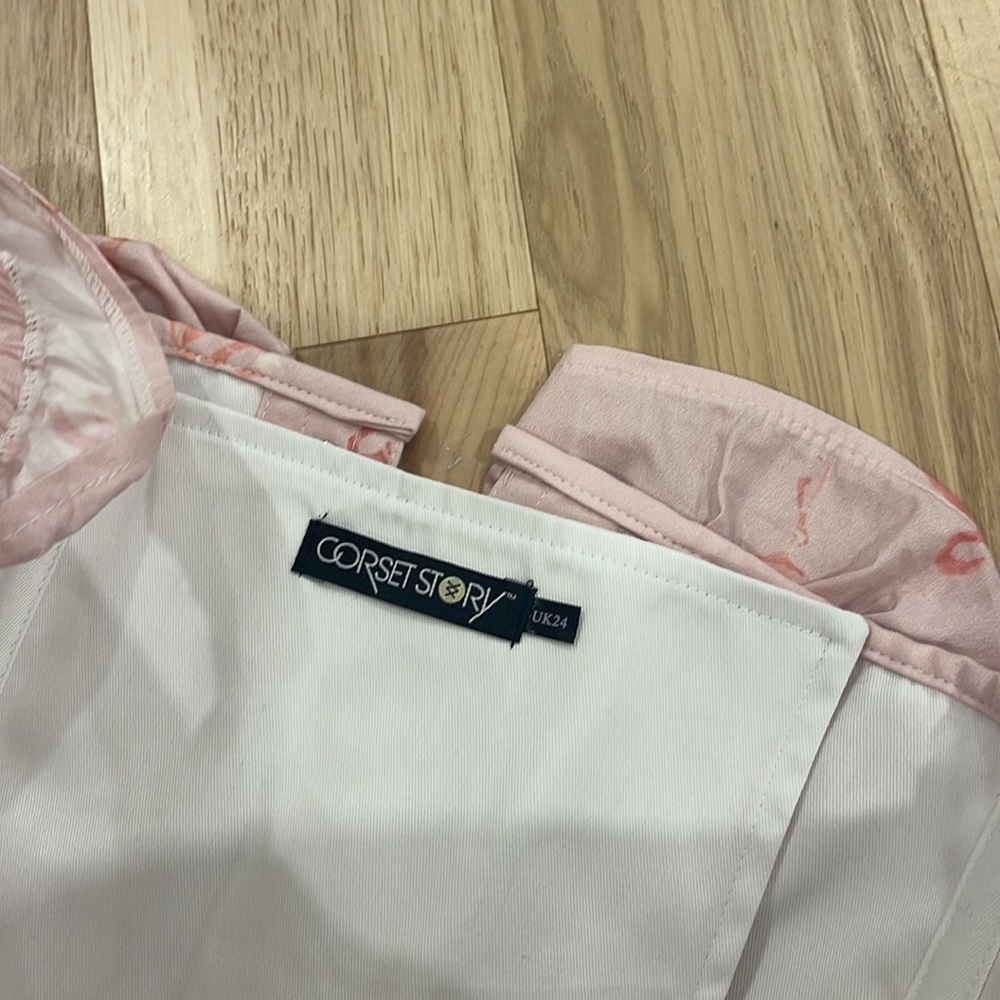 NWT- Pink Flamingo Corset Story Corset, UK 24 - Picture 8 of 14